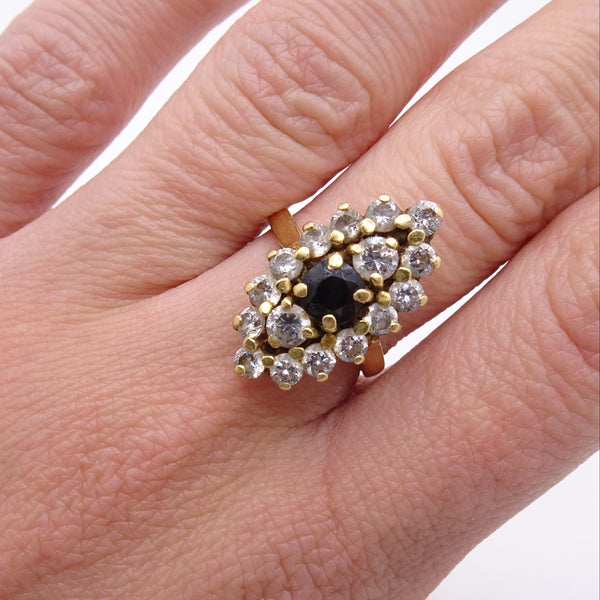 Bague Marquise en Or Jaune 18K - Taille 53