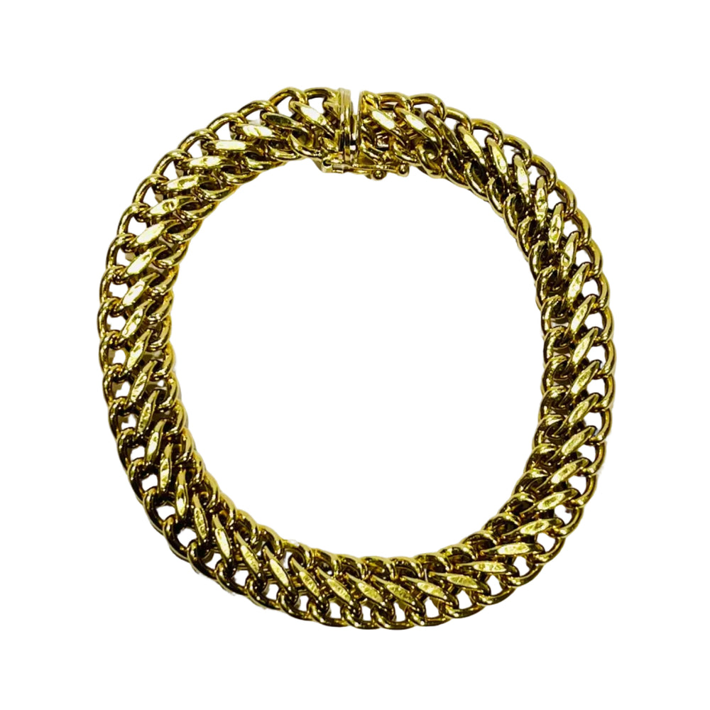 Bracelet Maille Américaine Or Jaune 18K