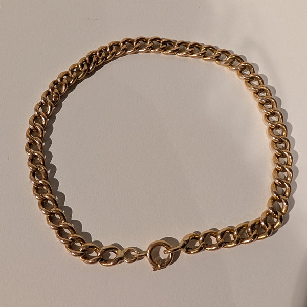 Bracelet Gourmette en Or Jaune 18K