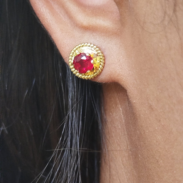 Boucles d'oreilles en Or jaune 18K - 2.13g