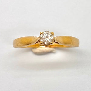 Solitaire diamant en or jaune 18k -  2.31 G