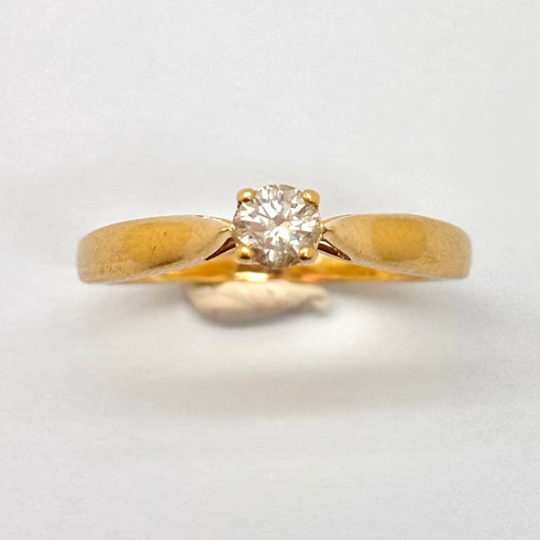 Solitaire diamant en or jaune 18k -  2.31 G