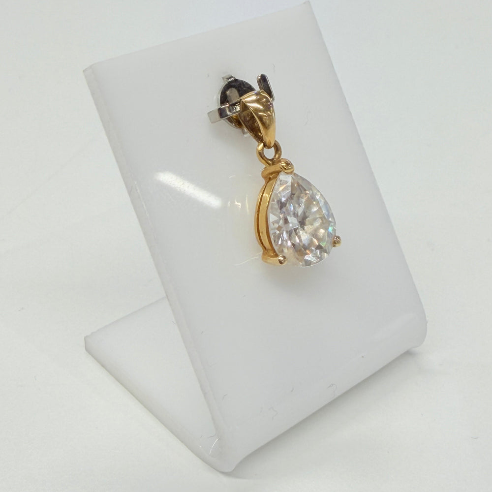 Pendentif Solitaire en Or Jaune 18 K -  1.89 G