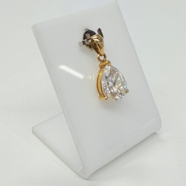 Pendentif Solitaire en Or Jaune 18 K -  1.89 G