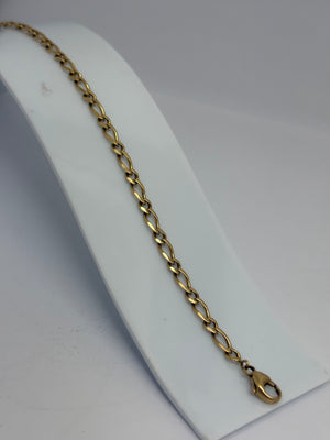 Bracelet Maille Figaro en Or Jaune 18K - 6.52G
