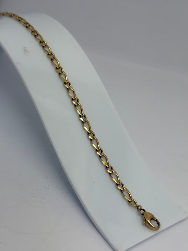 Bracelet Maille Figaro en Or Jaune 18K - 6.52G