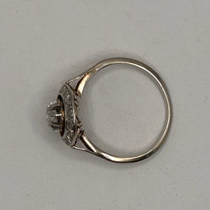 Bague Ancienne en Or Blanc 18K 2.30 Grs