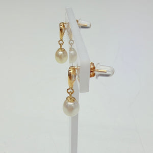 Boucles d'oreilles pendantes en or jaune 18k