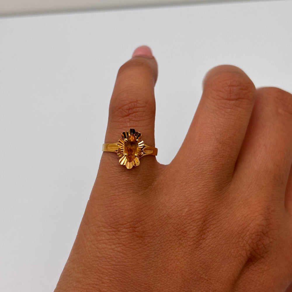 Bague solitaire en or jaune 18 Carats Taille -50