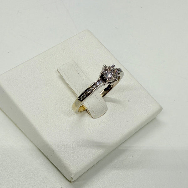 Bagues en Or Blanc et Diamants 18k - Taille 52
