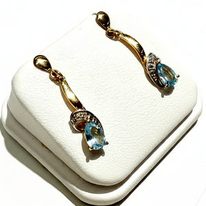 Boucles d'oreilles en or jaune et blanc 18k - 1.83 G