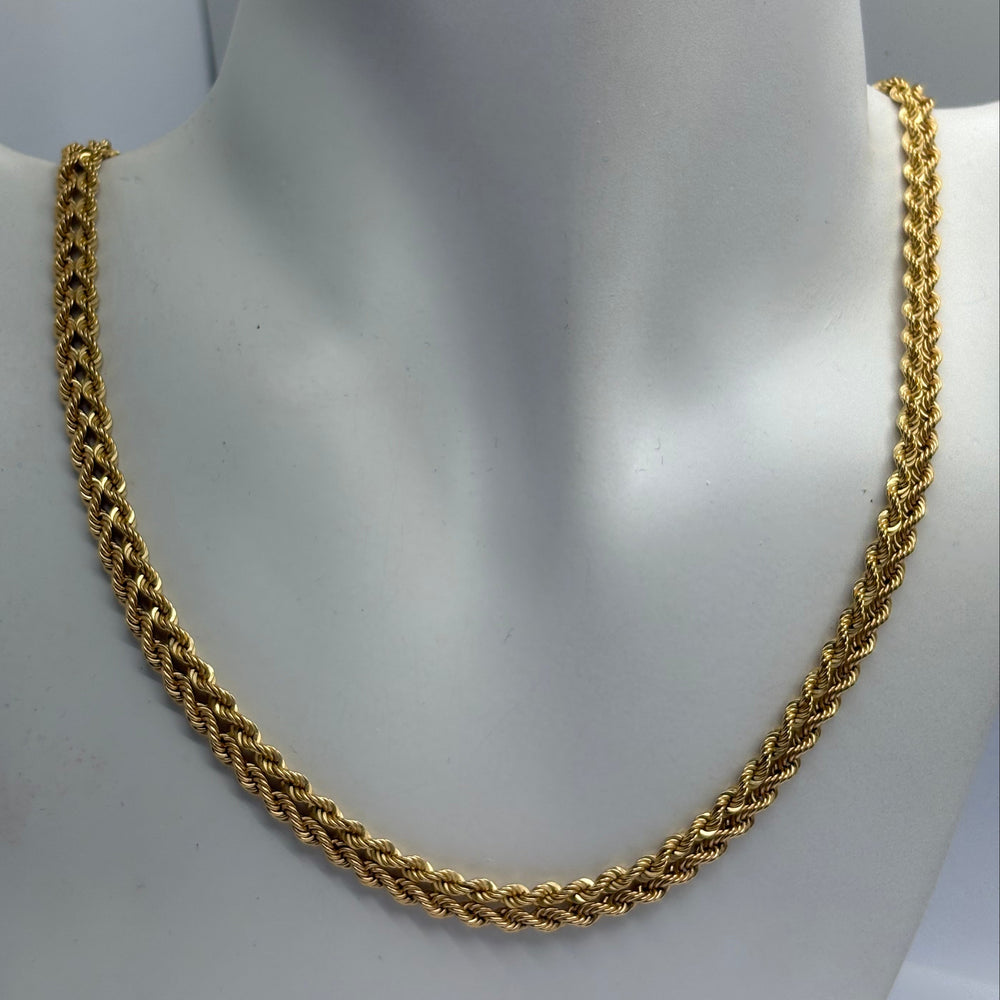 Titre : Collier Torsadé en Or Jaune 18K - 12.18 G