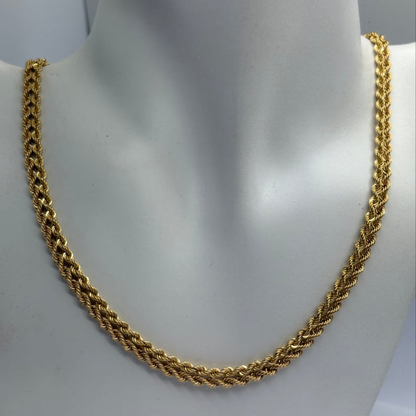 Titre : Collier Torsadé en Or Jaune 18K - 12.18 G