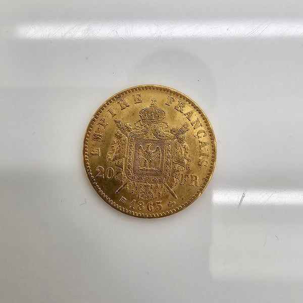 Napoléon III 20 Francs en Or jaune 22K- 6.43G