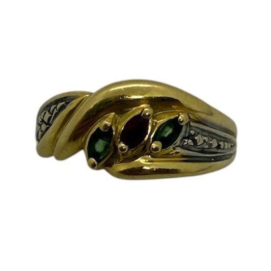 Bagues en Or Jaune et Blanc 18K - T58 - 3.40Grs