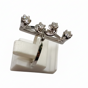 Baguette en or blanc 18 K - Taille 49 - 3.75 G