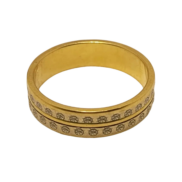 Bague Alliance en Or Jaune et Or Blanc 18K