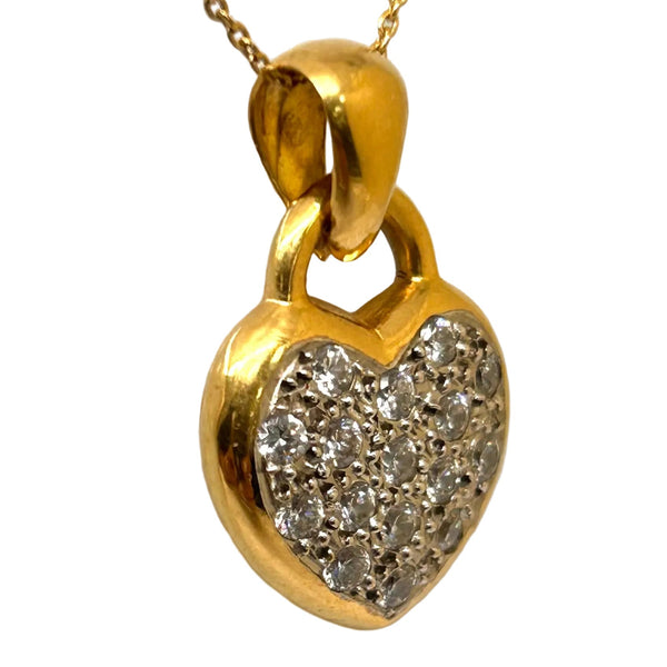 Pendentif Symbole Or Jaune 18K avec Oxyde de Zirconium