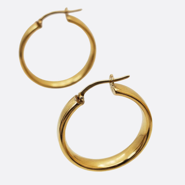 Boucles d'oreilles créoles en or jaune 18k -  3.48 G