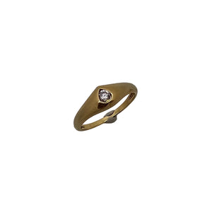 Bague Jonc Or Jaune 18k avec Oxyde - T53 - 1.91gr