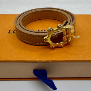 Bracelet Triple Tour Louis Vuitton Cuir Vernis Noir