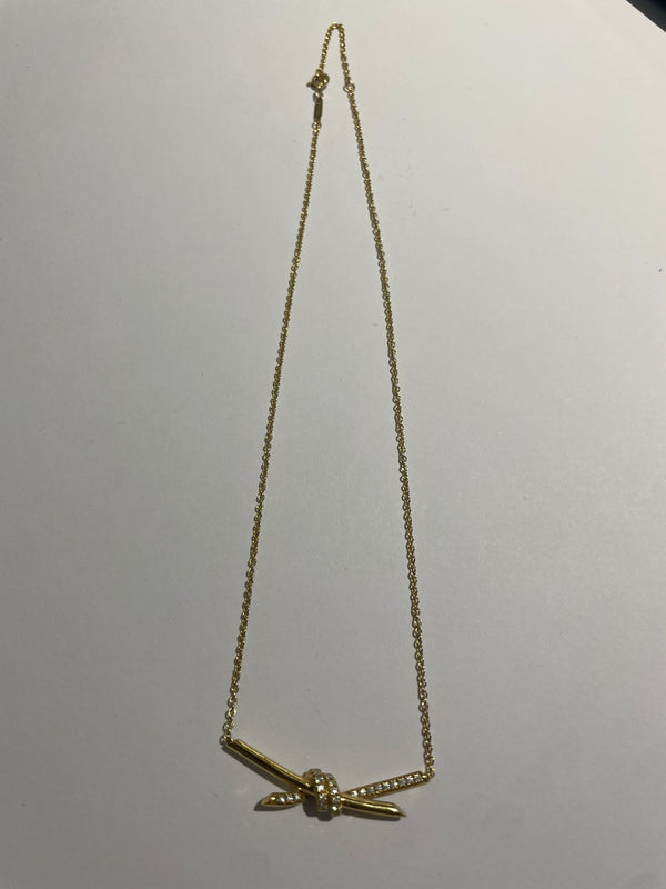 Collier Tiffany's Knot en or jaune 18K 7.57 Grs