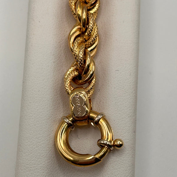 Bracelet maillon torsadé en Or jaune 18K - 16.32G