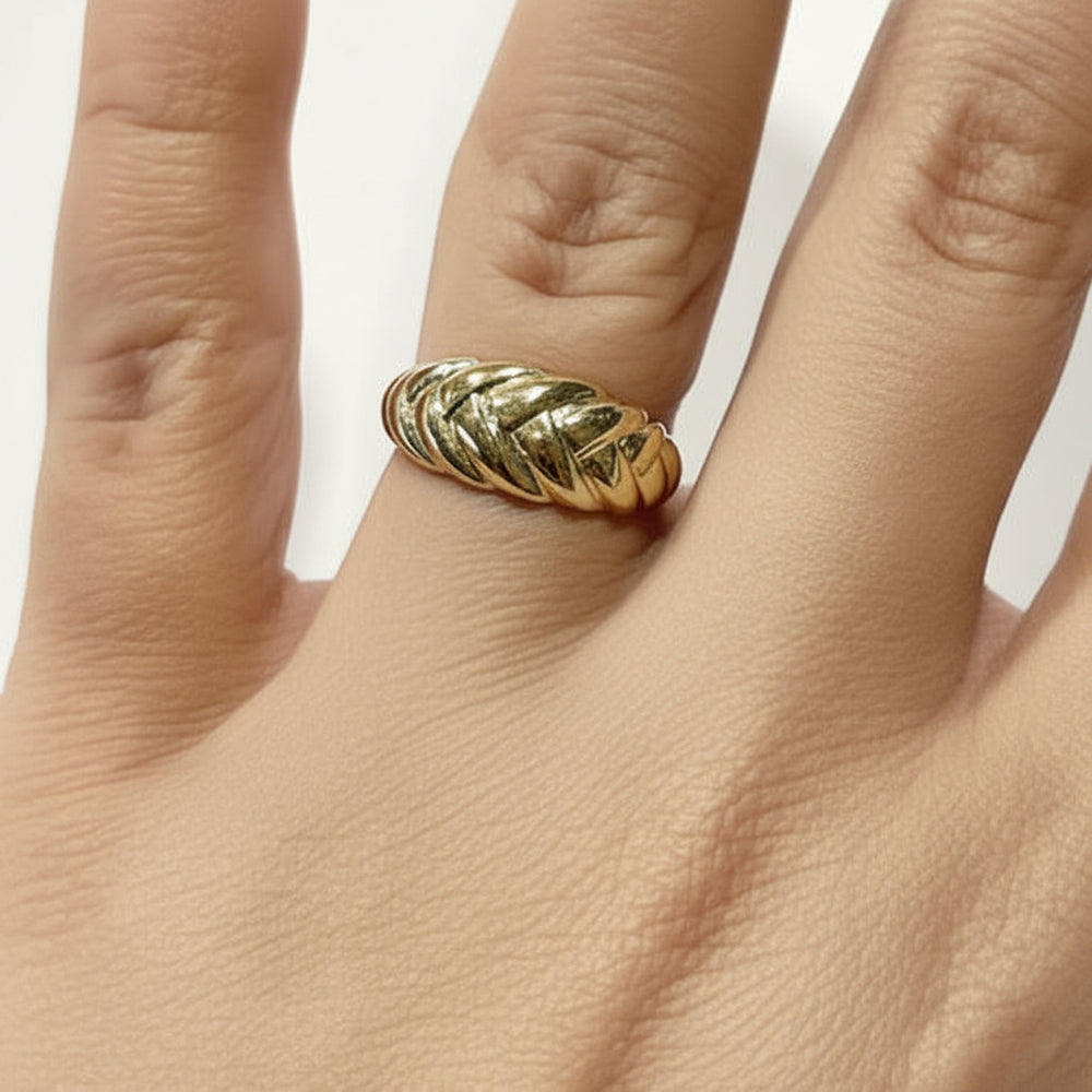 Superbe Bague Tressée 18 K - Taille 54 - 3.52 G