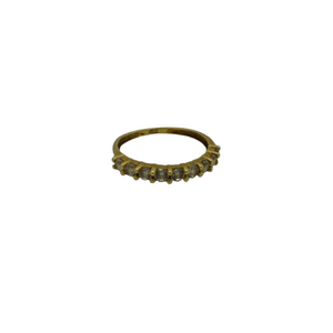Bague en or jaune 18K avec oxydes de zirconium - T 52