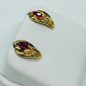 Boucles d'oreilles en or jaune 18 K