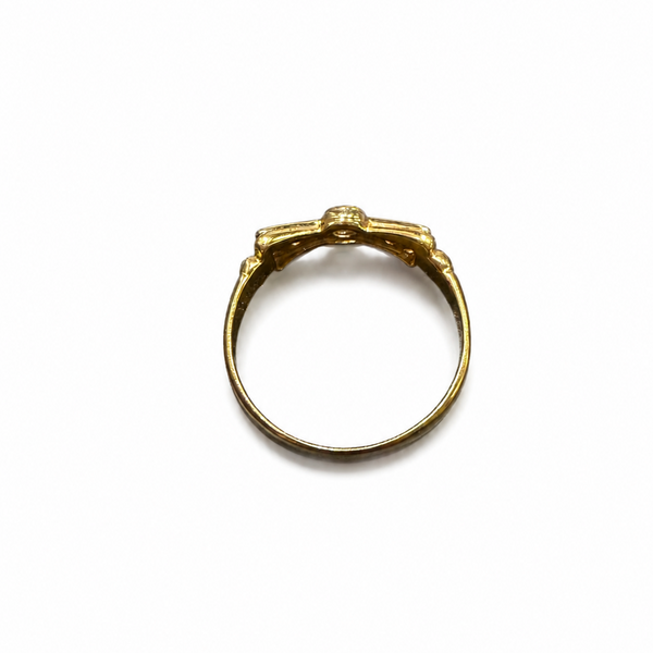 Bague Or Jaune avec Oxyde de Zirconium