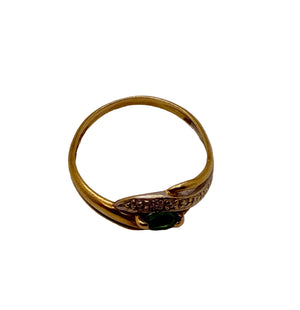 Bague en Or Jaune Oxyde de Zirconium Taille-51