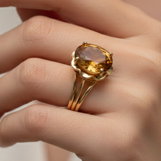 Bague en or jaune 18k -  4.98 G