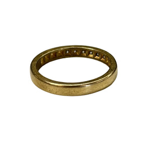 Demi Tour en Or Jaune 18K avec 9 Diamants