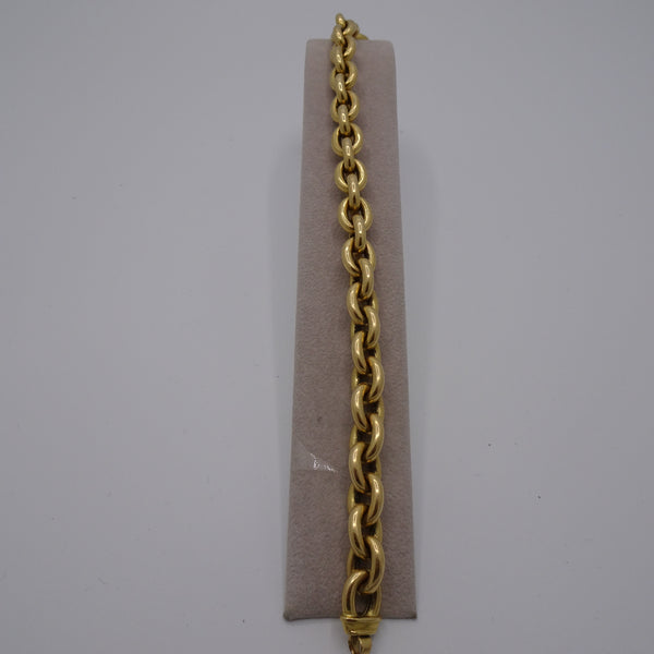 Bracelet Maillon Forçat en Or Jaune 18K 20.90 Grs