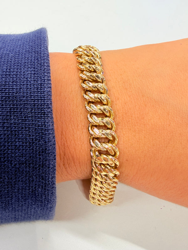Bracelet en or jaune 750/1000 - Maille Américaine