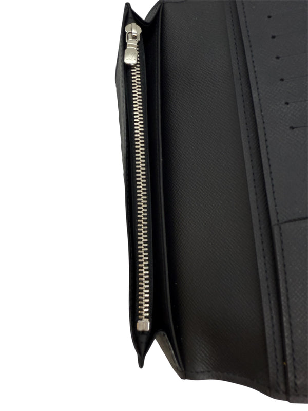 Portefeuille Louis Vuitton Brazza Gris/Noir en Très Bon Etat
