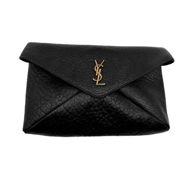 Saint Laurent - Pochette Cassandre en Cuir Noir