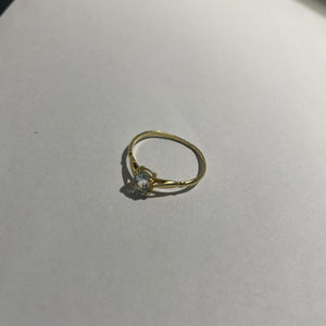 Solitaire en Or Jaune 18K Taille-52