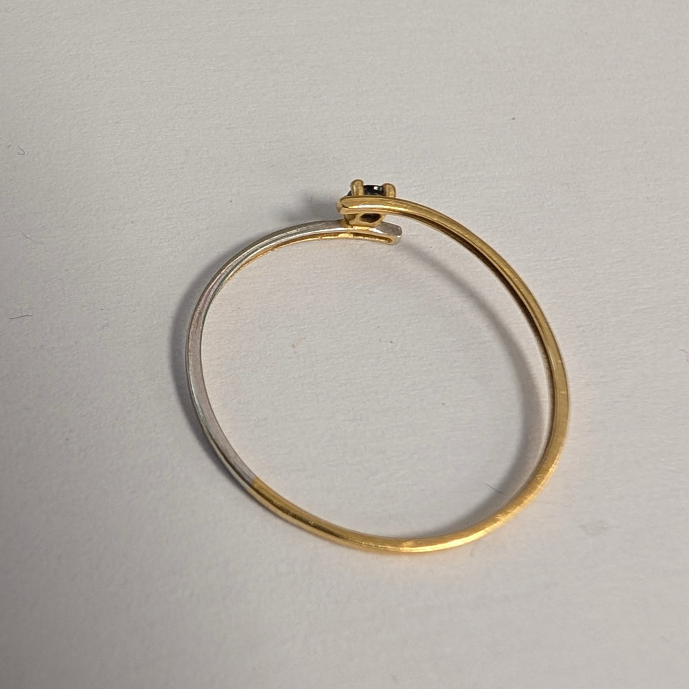 Solitaire  Or Jaune, Or Blanc 18 Carats Taille-55