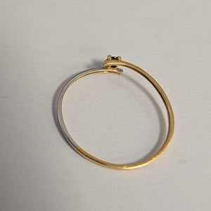 Solitaire  Or Jaune, Or Blanc 18 Carats Taille-55