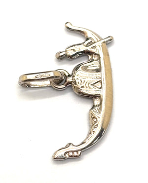 Pendentif Égyptien en Or Gris 18k - 1.39 Grs