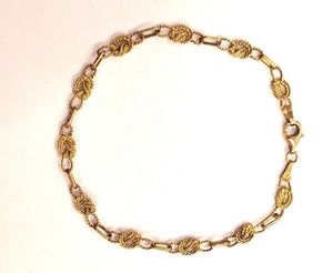 Bracelet Maillon Or Jaune 18K Nœuds Marins