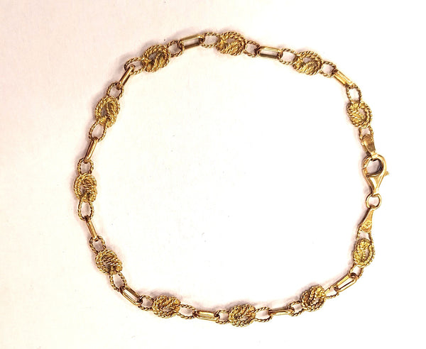 Bracelet Maillon Or Jaune 18K Nœuds Marins