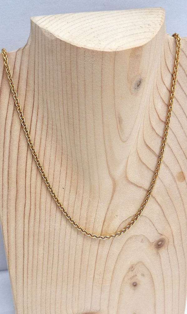 Collier Princesse en Or Jaune 18K Maille Palmier