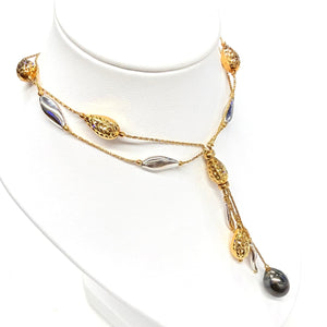 Collier Matinée Or Jaune et Blanc 18K - 14.96g