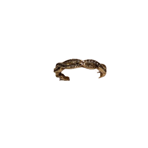Bague Tressée en Or Jaune 18K - Taille 52
