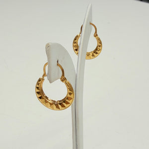 Boucles d'oreilles créoles or jaune 18k