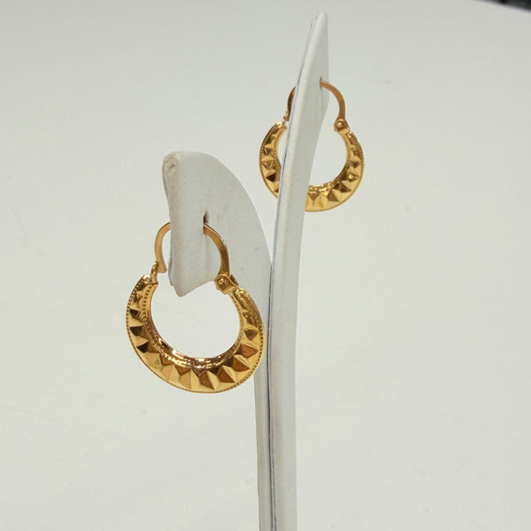 Boucles d'oreilles créoles or jaune 18k