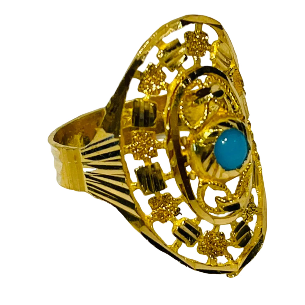 Bague Marquise en Or Jaune 21 K - Taille 51 - 4.42 G